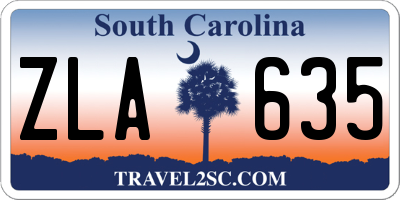 SC license plate ZLA635