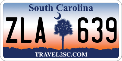 SC license plate ZLA639