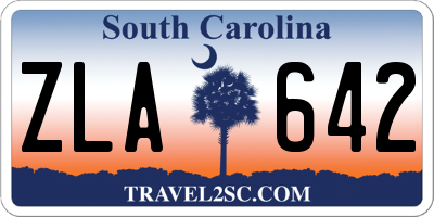 SC license plate ZLA642