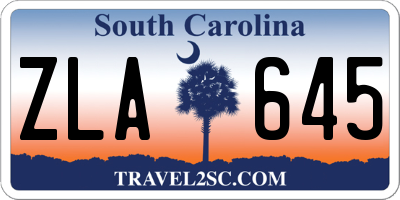 SC license plate ZLA645