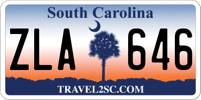 SC license plate ZLA646