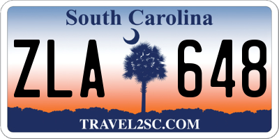 SC license plate ZLA648