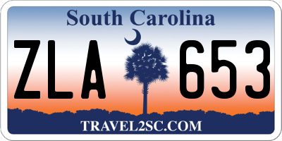 SC license plate ZLA653