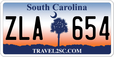 SC license plate ZLA654