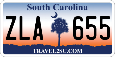 SC license plate ZLA655
