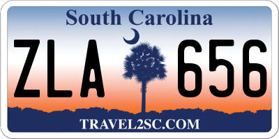 SC license plate ZLA656