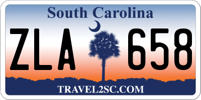 SC license plate ZLA658