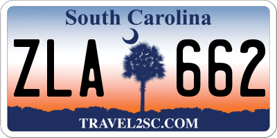 SC license plate ZLA662