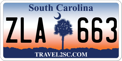 SC license plate ZLA663