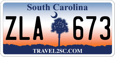 SC license plate ZLA673