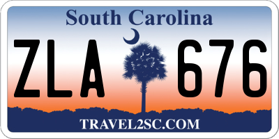 SC license plate ZLA676