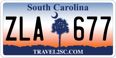 SC license plate ZLA677