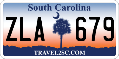 SC license plate ZLA679