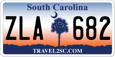 SC license plate ZLA682