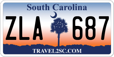 SC license plate ZLA687