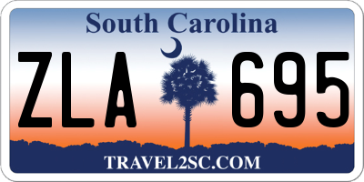 SC license plate ZLA695