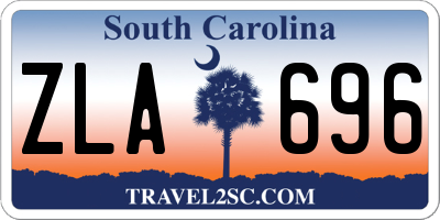 SC license plate ZLA696