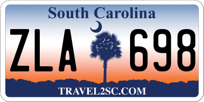 SC license plate ZLA698