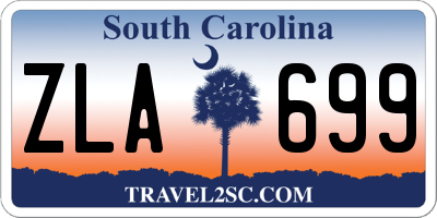 SC license plate ZLA699