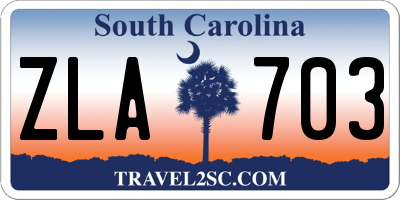 SC license plate ZLA703