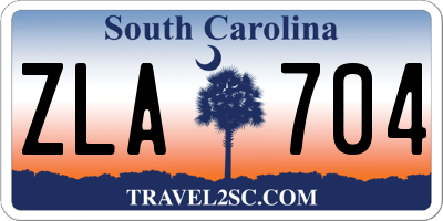 SC license plate ZLA704