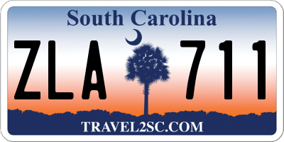 SC license plate ZLA711