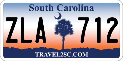 SC license plate ZLA712