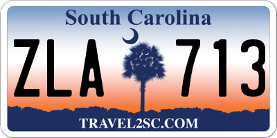SC license plate ZLA713