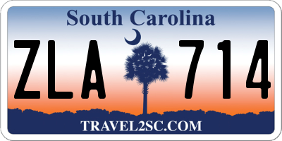 SC license plate ZLA714