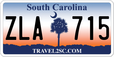 SC license plate ZLA715