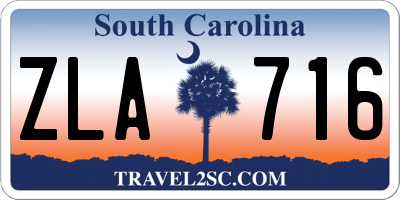 SC license plate ZLA716