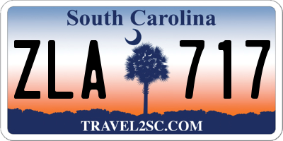 SC license plate ZLA717