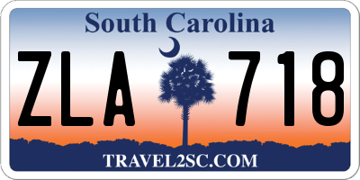 SC license plate ZLA718