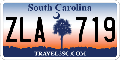 SC license plate ZLA719