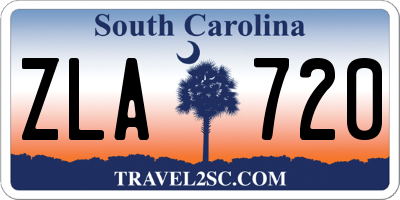 SC license plate ZLA720