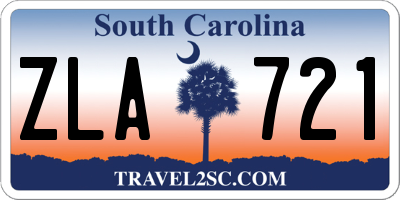SC license plate ZLA721