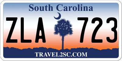 SC license plate ZLA723
