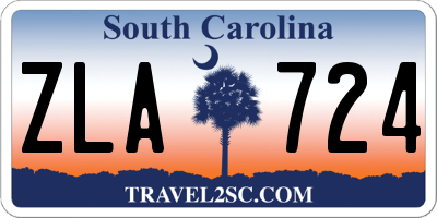 SC license plate ZLA724
