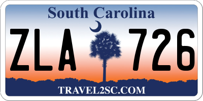 SC license plate ZLA726