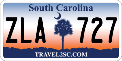 SC license plate ZLA727