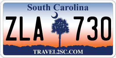 SC license plate ZLA730