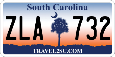 SC license plate ZLA732