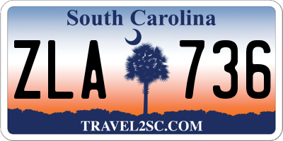 SC license plate ZLA736