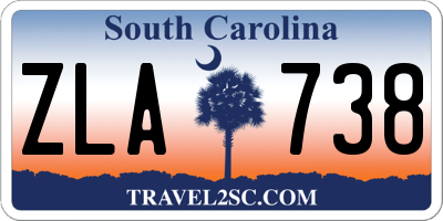 SC license plate ZLA738