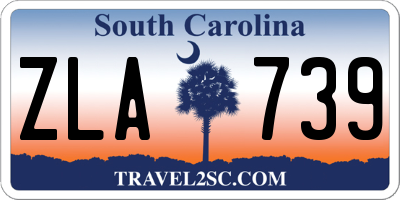 SC license plate ZLA739