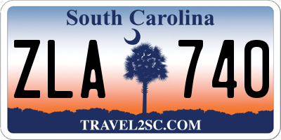SC license plate ZLA740
