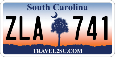 SC license plate ZLA741