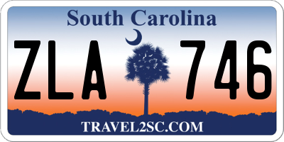 SC license plate ZLA746