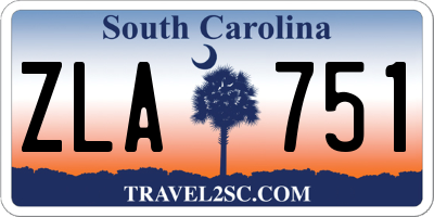 SC license plate ZLA751