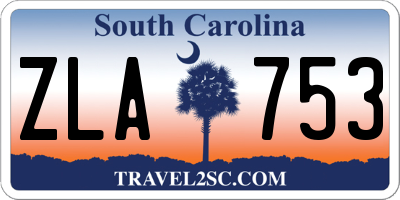 SC license plate ZLA753